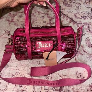 Juicy Couture Pink Sequin Mini Barrel Bag